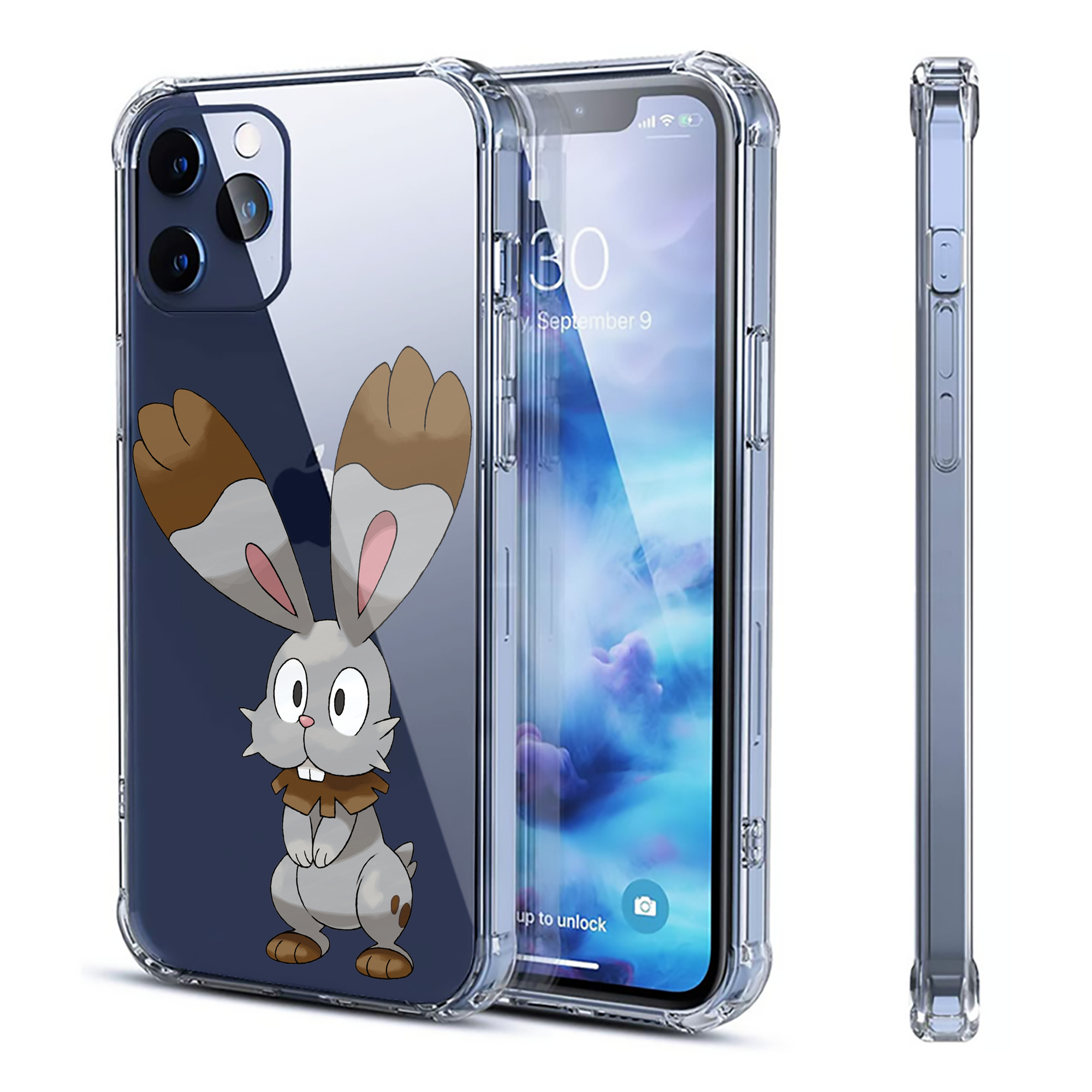 （画像用） ポケットモンスター Pokémon 【iPhone 12シリーズ対応】透明スマホケース（クリアソフトケース）